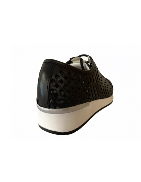 Cinzia soft Sneakers bassa Donna Nero Iv8416-PELLE NERA TRAFORATA