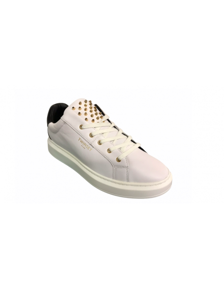 SNEAKER DONNA TWIN SET 212TCT130 BIANCA  RIP. NERO RIFINITURA ORO