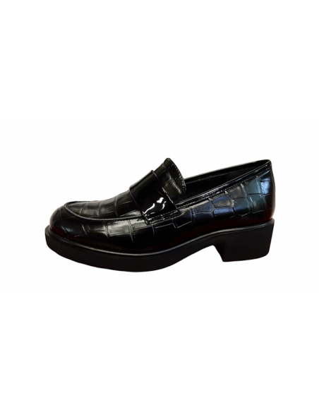 Cinzia soft (PREGUNTA) Mocassino donna iab843742 pelle nera suola rialzata in micro