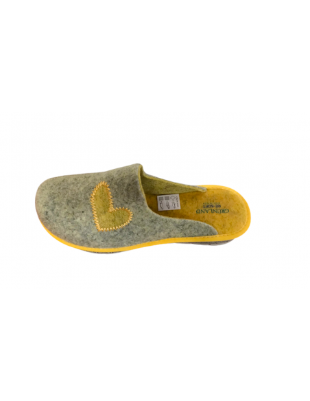 ciabatta donna Grunland DOLA CI2885-g7 lanacotta senape -giallo plantare in LANA  soft