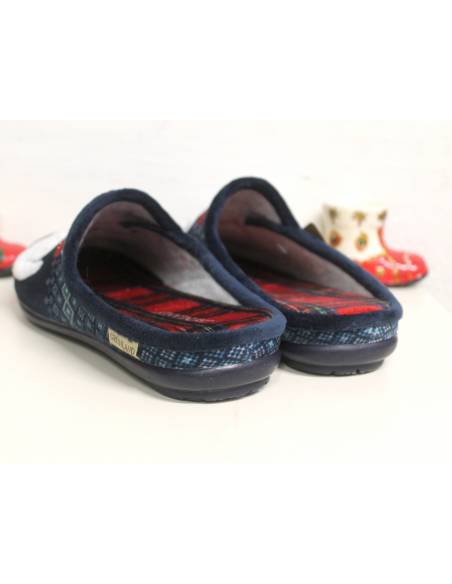 Ciabatta pantofola Grunland faye CI2604 tessuto caldo Blu con canino suola antiscivolo un bel regalo natalizio