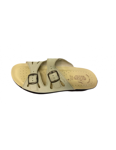 ciabatta fly flot in pelle nabuk 63008 beige Rovere plantare morbido