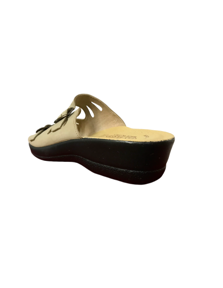 ciabatta fly flot in pelle nabuk 63008 beige Rovere plantare morbido