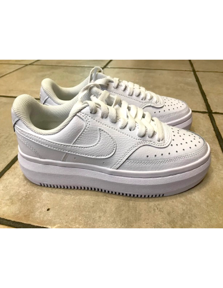 SNEAKERS NIKE COURT VISION ALTA   BIANCA   allacciato gran moda CLASSICA SUPERCOMODA