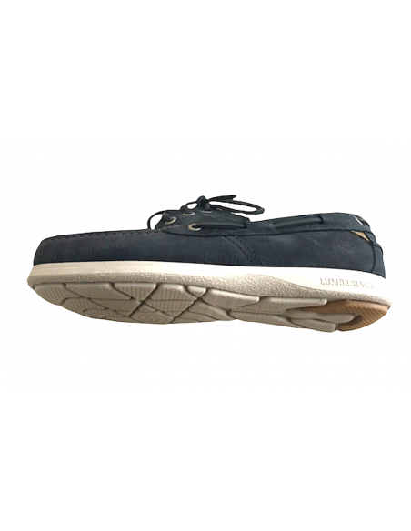 LUMBERJACK navigator sm07804 LA BARCA ALLACCIATA uomo IN NABUK martellato  BLUE