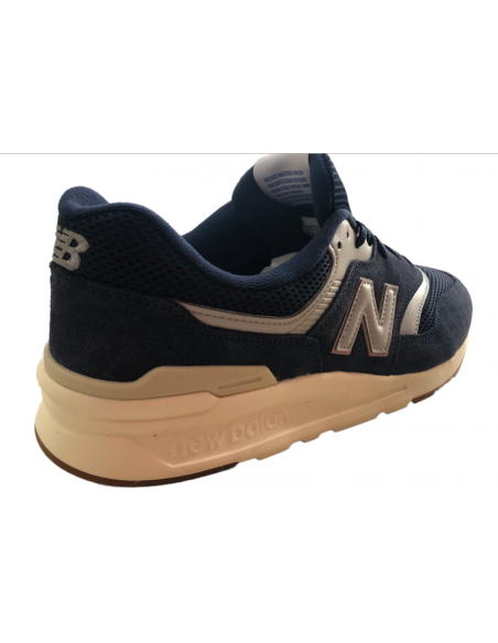 sneacher NEW BALANCE CM997HTF Blu Jeans lavato  ALLACCIATA