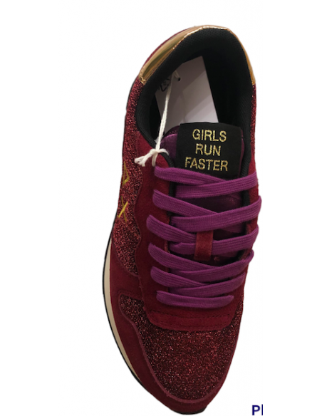 Sneakers SUN 68 Z42203 prugna glitter oro donna plantare relax estraibile novita 22-23