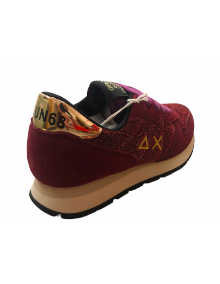 Sneakers SUN 68 Z42203 prugna glitter oro donna plantare relax estraibile novita 22-23