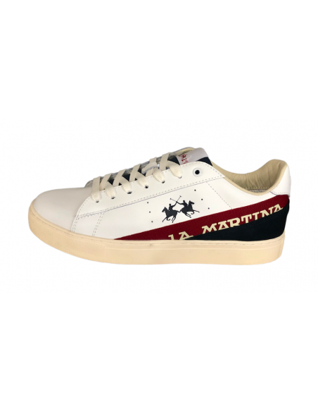 Sneaker LA MARTINA LFM222 pelle bianca plantare estraibile
