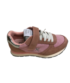 Sneakers SUN 68 Z33403 Pink Rosa Glitter 2 strap plantare estraibile