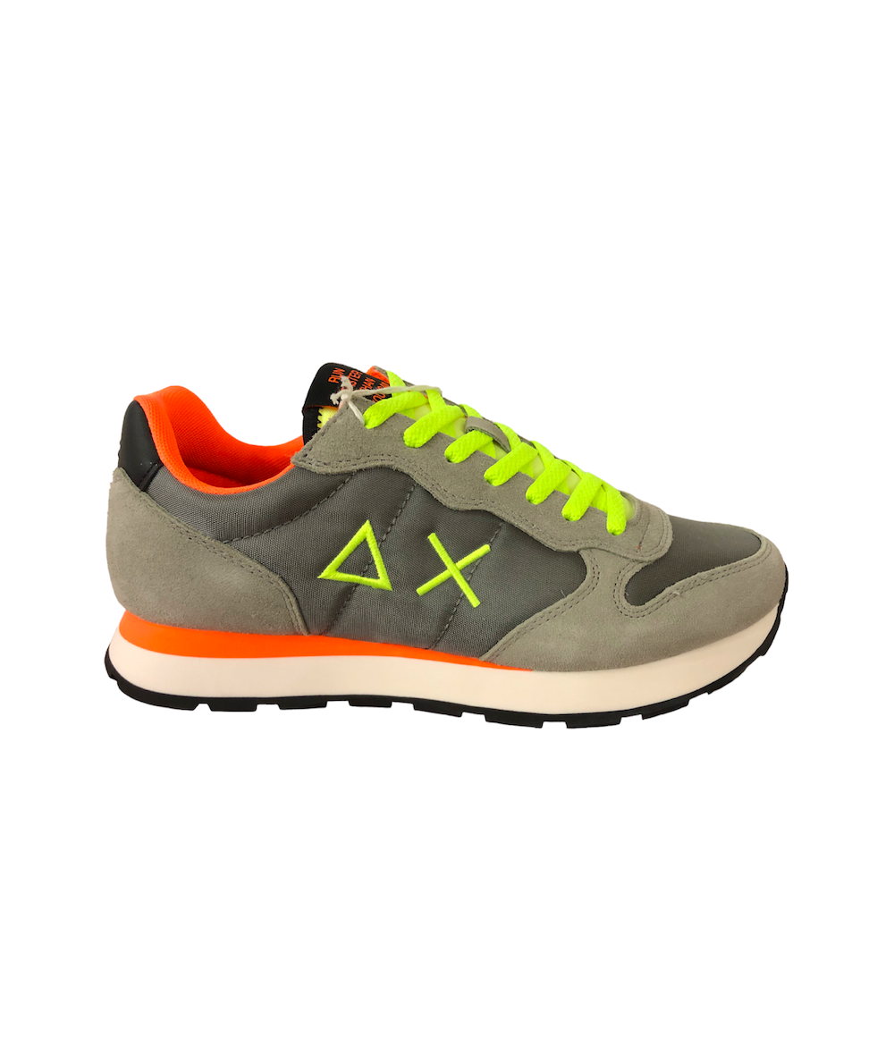 Sneakers SUN 68 Uomo Z33102 Grigio verde arancio plantare relax estraibile  novita 2023