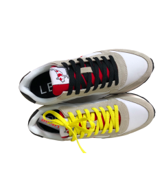 Sneakers SUN 68 UOMO Z33105 CLASSICA TOKIO bianco rip giallo rosso nero  plantare relax estraibile novita 2023