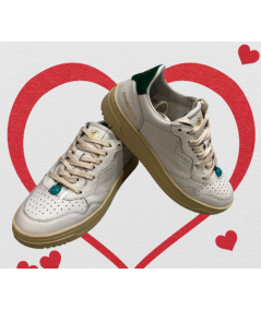 Sneakers LUMBERJACK REBECCASWG9905 01 pelle fiore Bianco suola vintage rialzata