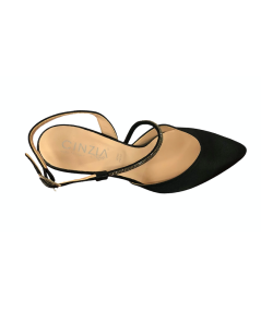 Scianel elegante Donna CINZIA SOFT   DM 52400 nero +stras  confort tacco 6 gran moda