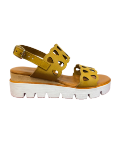 Sandalo CINZIA SOFT ca140575 cuoio giallo laser 2 fascie