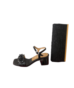 Sandalo elegante Donna PREGUNTA (cinzia soft) MM34598 nero naplak confort tacco 5 gran moda