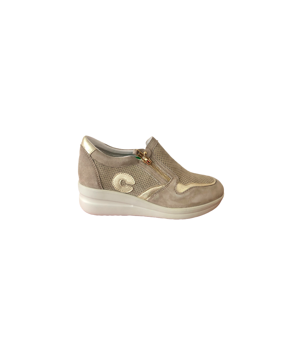 Cinzia soft (PREGUNTA) Sneakers Iv6945 001 Donna camoscio beige traforata