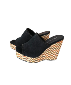 Sandalo CINZIA SOFT Pregunta 2319508  nabuk nero e color zeppa confortevole