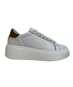 SNEAKER DONNA TWIN SET 232TCT190 PELLE  BIANCA FIORE rif oro