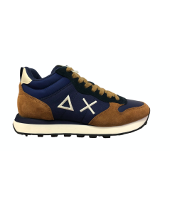 Scarpe Uomo sneakers MID Sun68 Z43108 0793 Tom 2.0 Navy Blue Volpe plantare relax estraibile novita A.Inverno2023