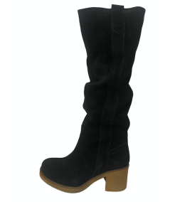 Stivale Jiudit CR11 camoscio nero suola gomma