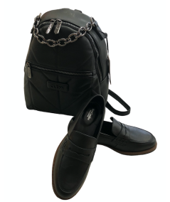 mocassino pelle Nero Giardini  308171 guanto nero suoma gomma e cuoio
