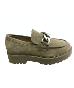 mocassino pelle Nero Giardini  205110 velur camoscio argilla cararmato