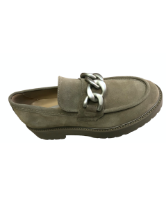 mocassino pelle Nero Giardini  205110 velur camoscio argilla cararmato