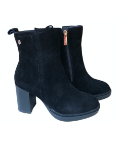 Stivaletto Donna Carmela 161108 camoscio nero tacco e plato
