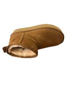Cinzia soft (PREGUNTA) Linea Ugg camoscio e pelliccia shearling suola rialzata in micro color mattone