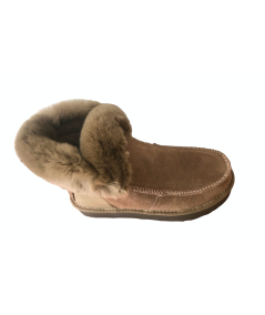 Cinzia soft (PREGUNTA) Linea Ugg camoscio e pelliccia shearling suola rialzata in micro color mattone