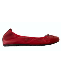 ballerina PREGUNTA Cinzia S. in pelle rossa soprattacco rialzato