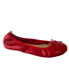 ballerina PREGUNTA Cinzia S. in pelle rossa soprattacco rialzato