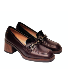 mocassino pelle Nero Giardini  308180 pelle T.moro tacco 5 made in italy