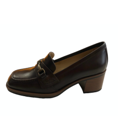 mocassino pelle Nero Giardini  308180 pelle T.moro tacco 5 made in italy