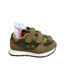 Sneakers SUN 68  beige oro  2 strap plantare estraibile