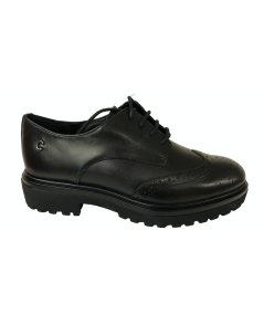 Cinzia soft (PREGUNTA) allacciato FRANCESINAdonna iv 4420698 pelle nera suola rialzata in micro