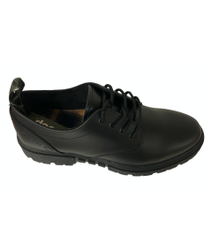 Allacciato  uomo JEEP 32043a ingrassato pelle nera allacciata liscia cararmato linea martens