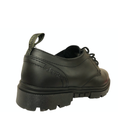 Allacciato  uomo JEEP 32043a ingrassato pelle nera allacciata liscia cararmato linea martens