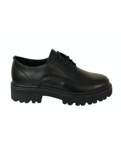 Scarpa Francesina donna KEYS K , in pelle nero  suola gomma leggro cararmato