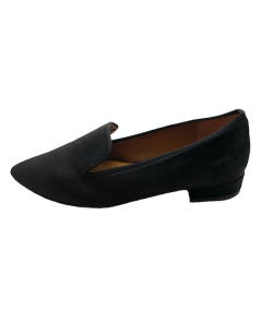 Mocassini donna (FRIULANA) Moda Jiudit in Tessuto veneziano nero super morbida Gran Moda