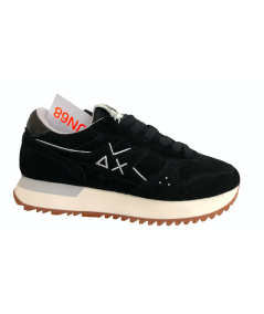 Sneakers SUN 68 Donna Z43213  camoscio nero  plantare relax estraibile novita 2024