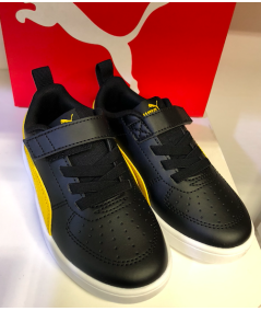 SNEAKER PUMA rickie AC 385836  PELLE BLACK  rip giallo