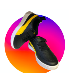 SNEAKER PUMA rickie AC 385836  PELLE BLACK  rip giallo