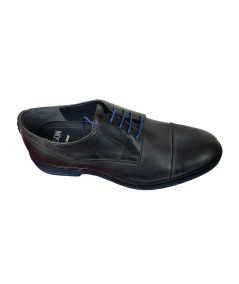 Uomo francesina Nicola benson 10004 Vitello blu spazzolato suola leggerissima