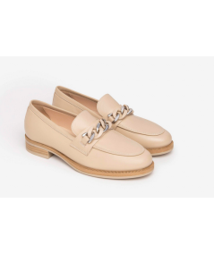mocassino pelle Nero Giardini  409620 nappa lino catena morsetto