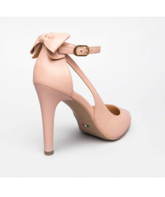 chanel pelle Nero Giardini  211072 nappa beige rose morbida tacco 9,5 fine comodo
