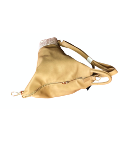 borsa Donna zaino tracolla  nero giardini 443761 Panna e cuoio cerniere oro