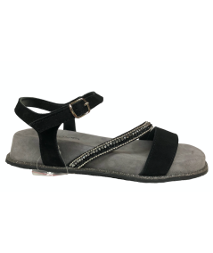 Sandalo elegante confort Donna PREGUNTA 2419005 (cinzia soft)  nero cristal glitter  gran moda