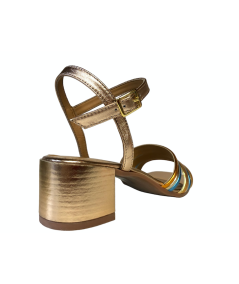Sandalo elegante  Jiudit 1615 pelle degrade di oro  tomaia avvolgente  Gran Moda